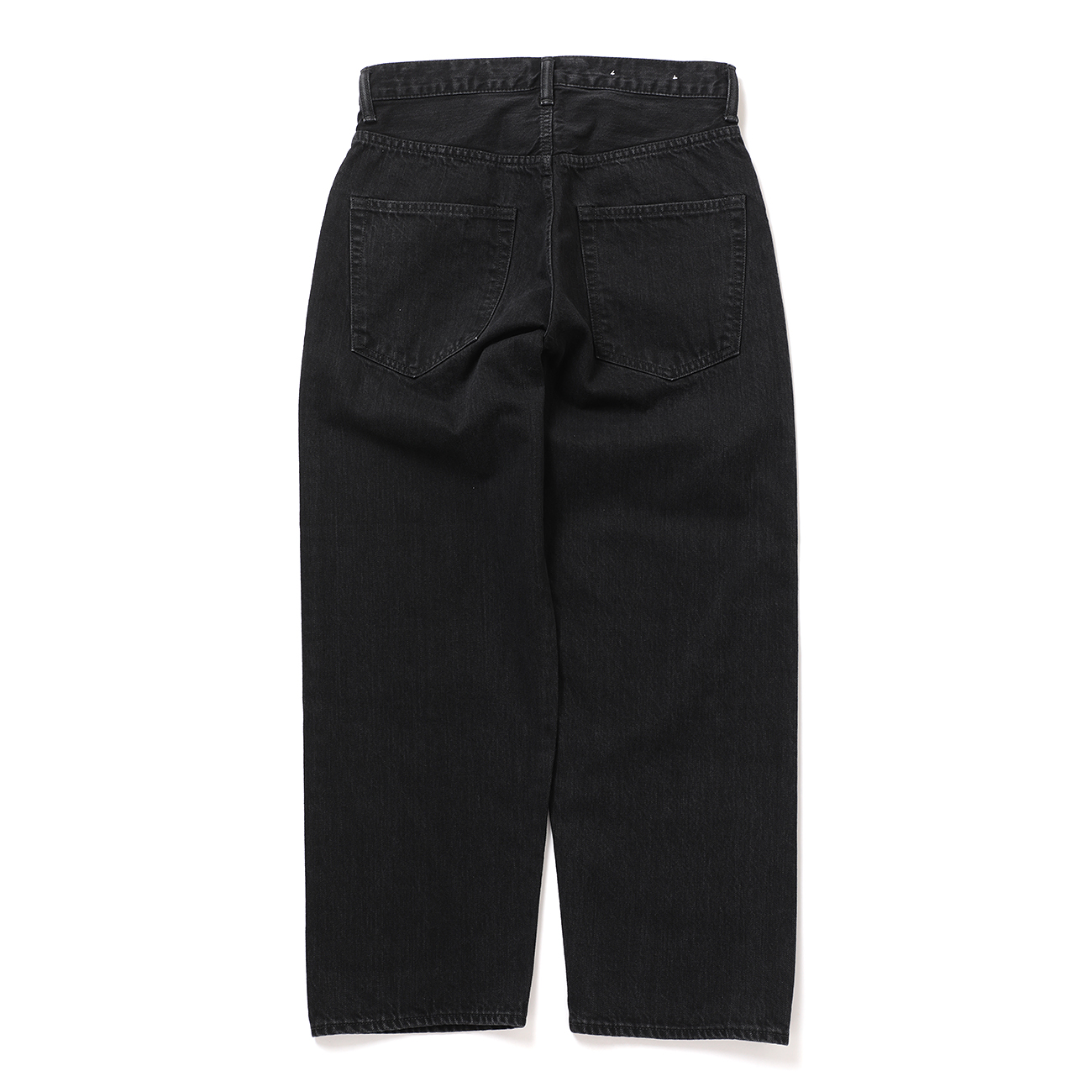 Scye / サイ | Selvedge Black Denim Baggy Jeans - 019/クロ | 通販 