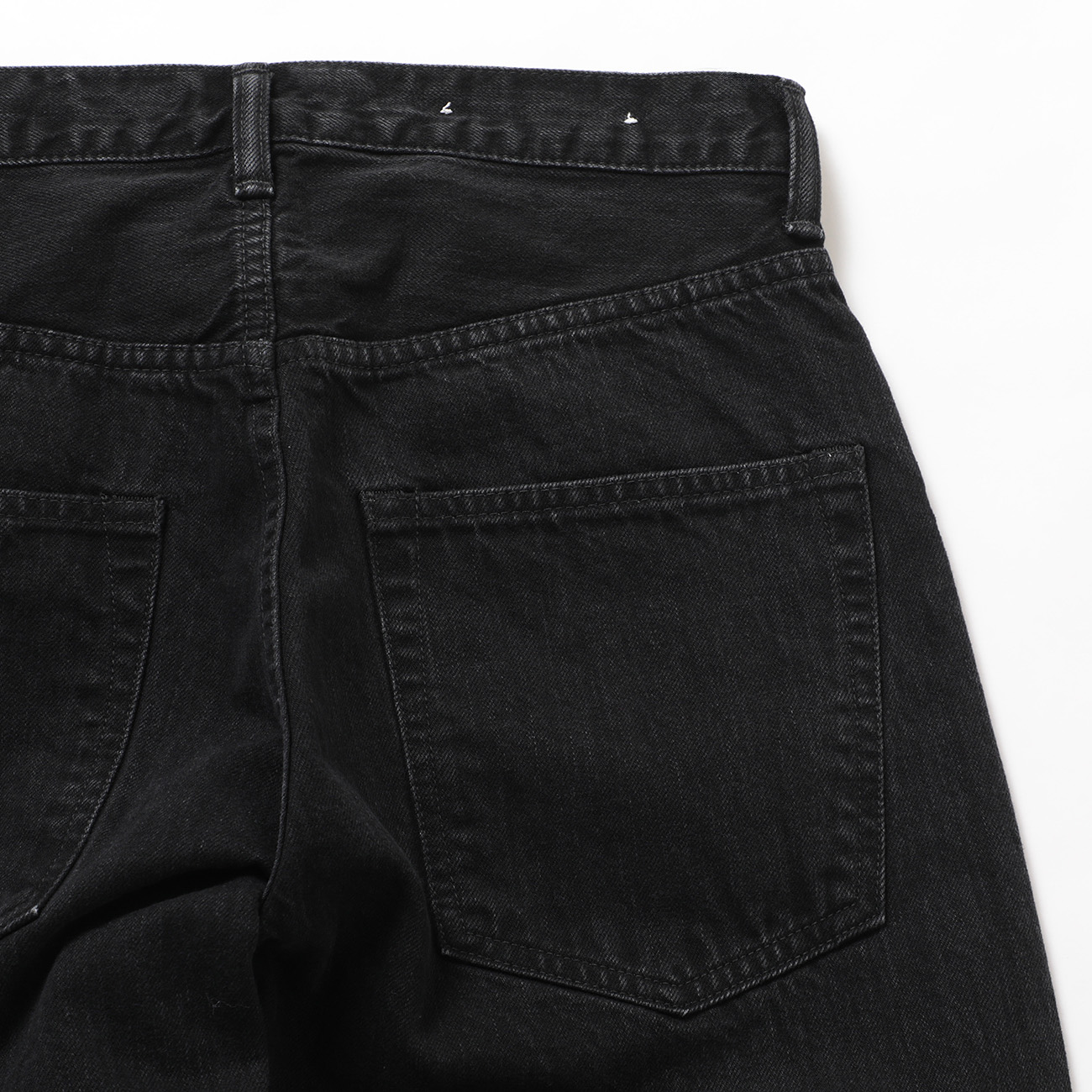 Scye / サイ | Selvedge Black Denim Baggy Jeans - 019/クロ | 通販 