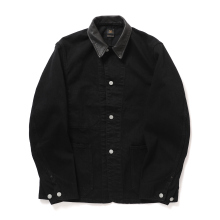 Scye / サイ | Selvedge Black Denim Chore Jacket - 19/クロ
