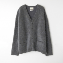 YOKE / ヨーク | LOOSED MOHAIR CARDIGAN - Blue Gray