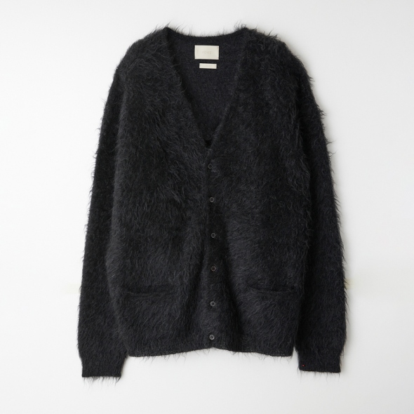 LOOSED MOHAIR CARDIGAN - Black