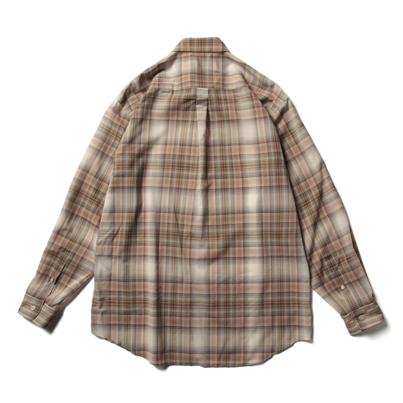 WOOL RECYCLED POLYESTER CLOTH SHIRTS - Beige Check