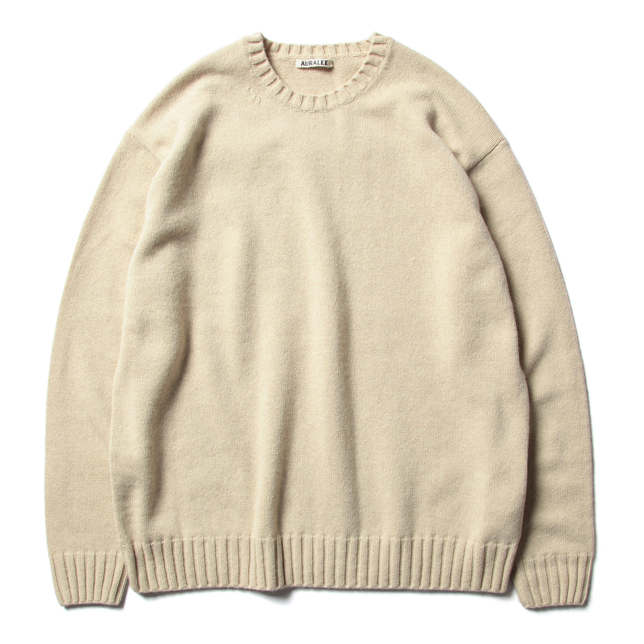 COTTON WOOL CASHMERE KNIT P/O - Beige