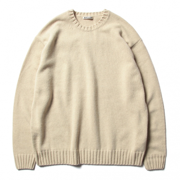 COTTON WOOL CASHMERE KNIT P/O (メンズ) - Beige