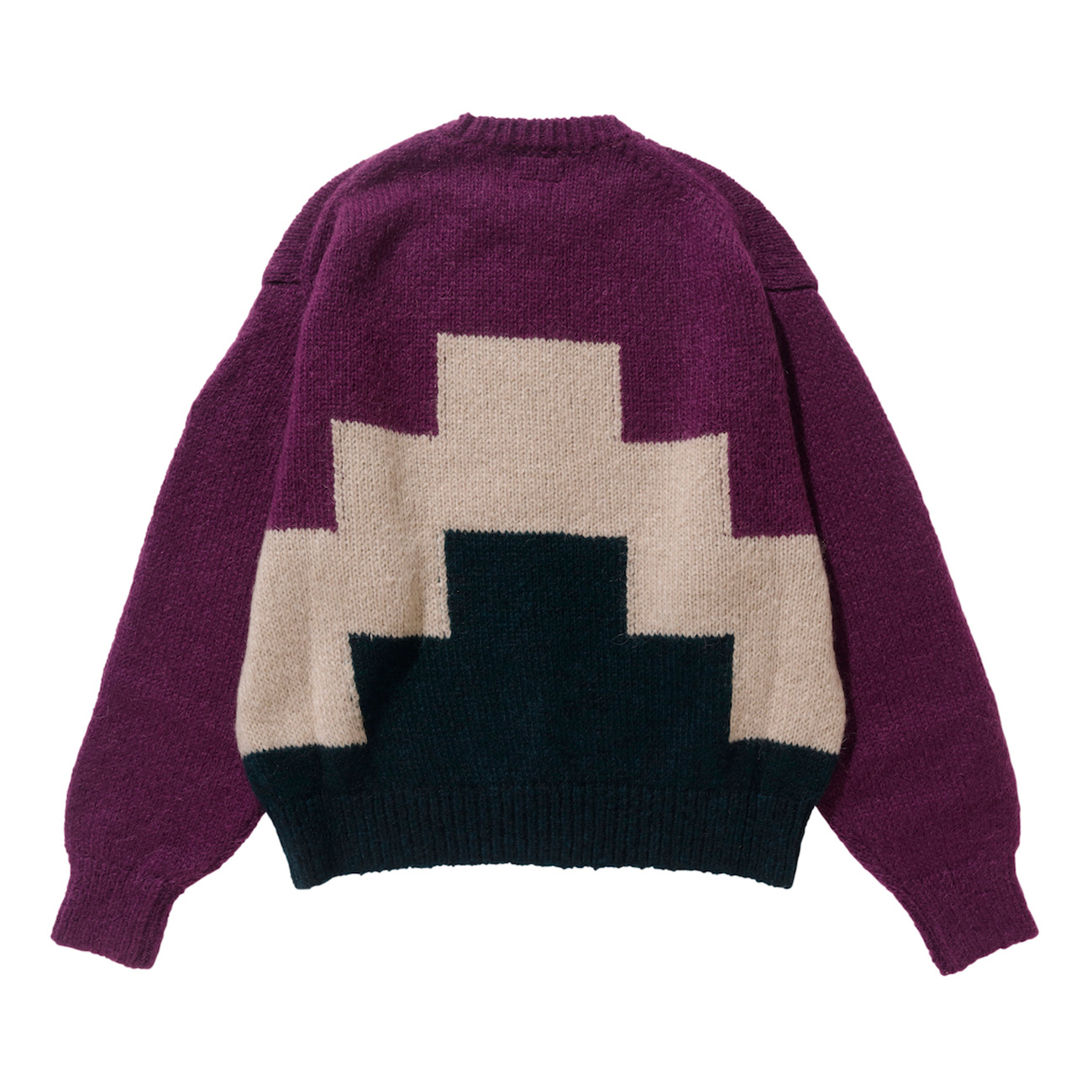 ZIGGURAT KNIT GREY - Purple