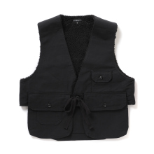 ENGINEERED GARMENTS / エンジニアドガーメンツ | Fowl Vest - Cotton Double Cloth - Black