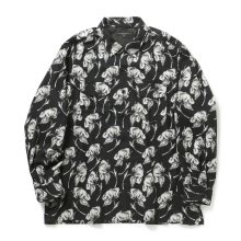 ENGINEERED GARMENTS / エンジニアドガーメンツ | Classic Shirt - Cotton Brushed Floral Print - Black/White