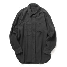 ENGINEERED GARMENTS / エンジニアドガーメンツ | Work Shirt - Cotton Herringbone Flannel - Dk.Grey