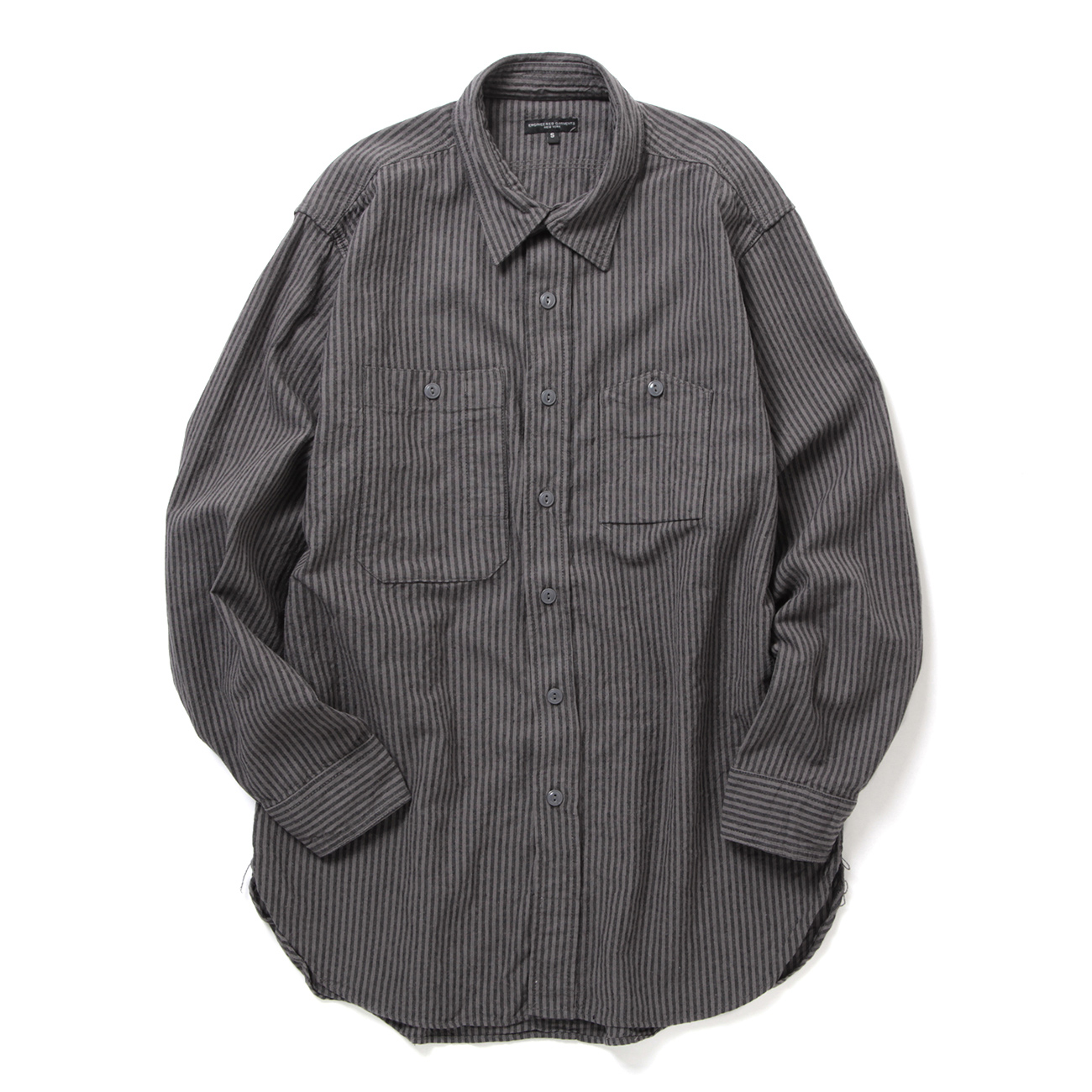 Work Shirt - LC Stripe - Charcoal / Grey