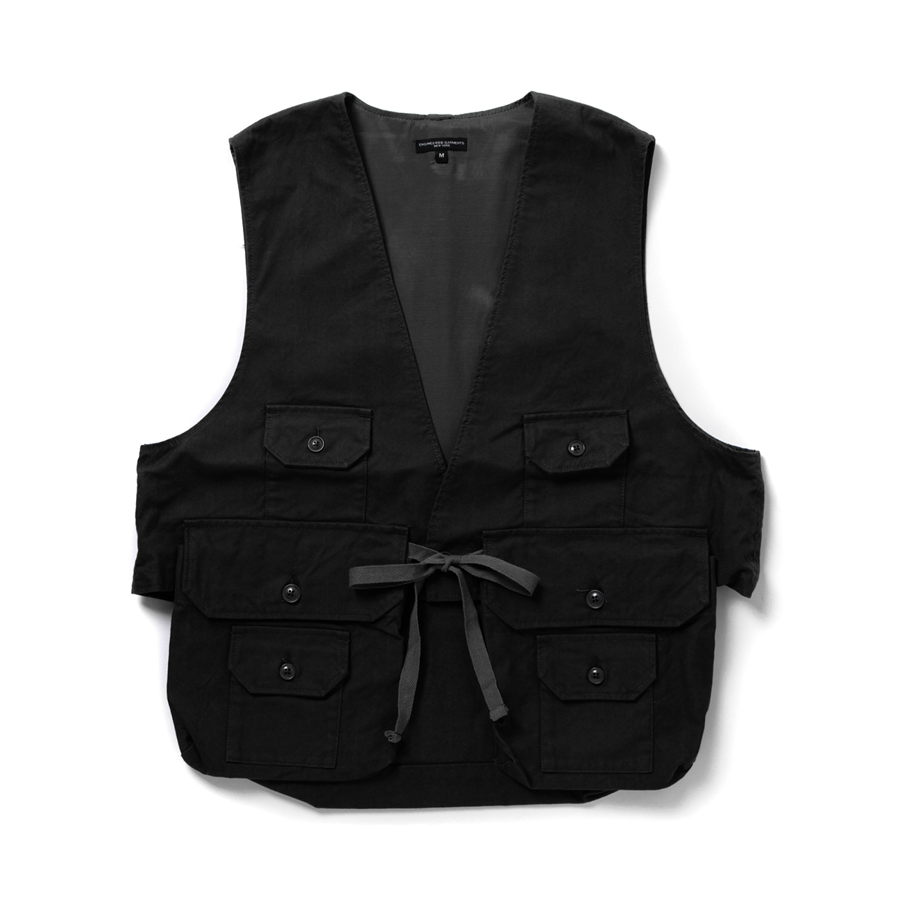 ENGINEERED GARMENTS / エンジニアドガーメンツ | Fowl Vest - Cotton Brushed HB - Black |  通販 - 正規取扱店 | COLLECT STORE / コレクトストア