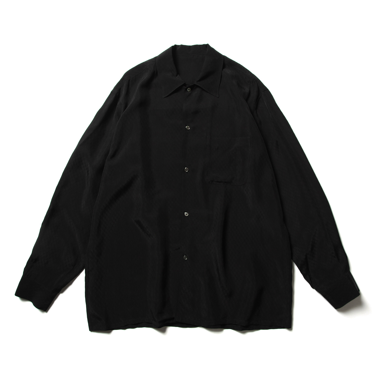 URU / ウル | CUPRO / LONG SLEEVE SHIRTS - Black | 通販