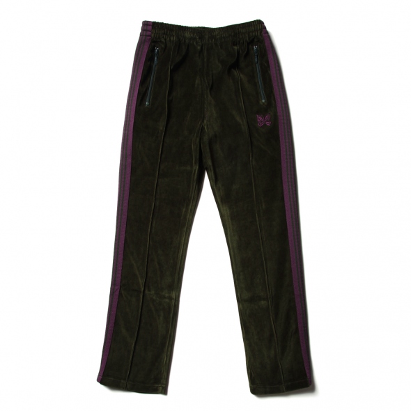 Needles / ニードルズ | Narrow Track Pant - C/Pe Velour - Green