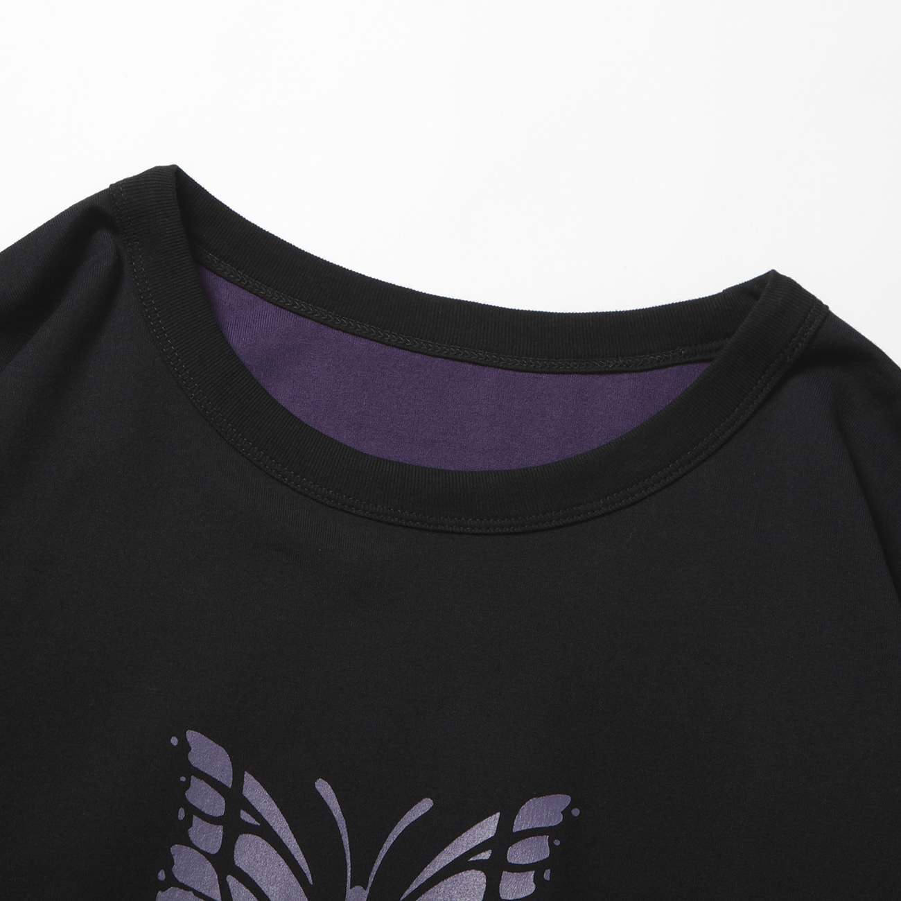 Needles / ニードルズ | L/S Reversible Tee - PE/R/PU Jersey - Black 
