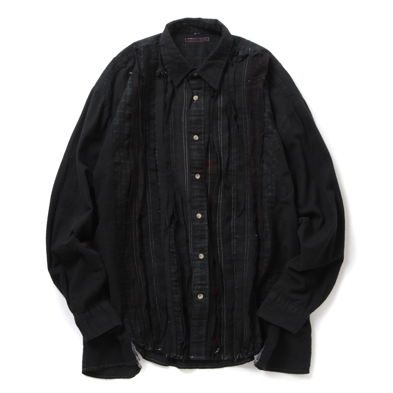 Needles / ニードルズ | Rebuild by Needles - Flannel Shirt ->7 Cuts Shirt / Wide  / Over Dye / Black-Fサイズ_2 | 通販 - 正規取扱店 | COLLECT STORE / コレクトストア