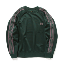 Needles / ニードルズ | Track Crew Neck Shirt - Poly Smooth - Green