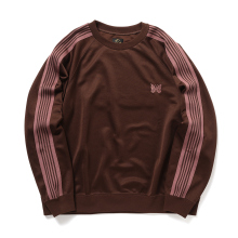 Needles / ニードルズ | Track Crew Neck Shirt - Poly Smooth - Brown