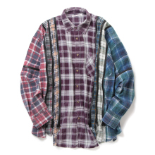 Needles / ニードルズ | Rebuild by Needles - Flannel Shirt ->7 Cuts Zipped Shirt / Wide - Fサイズ_1