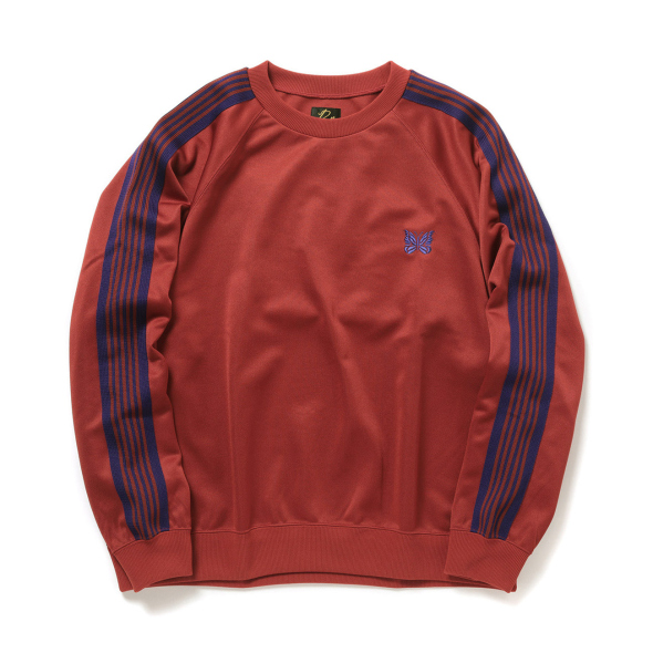 ●新品●M●NEEDLES TRACK CREW NECK SHIRT レッド Needles / ニードルズ | Track Crew Neck Shirt - Poly Smooth - Red