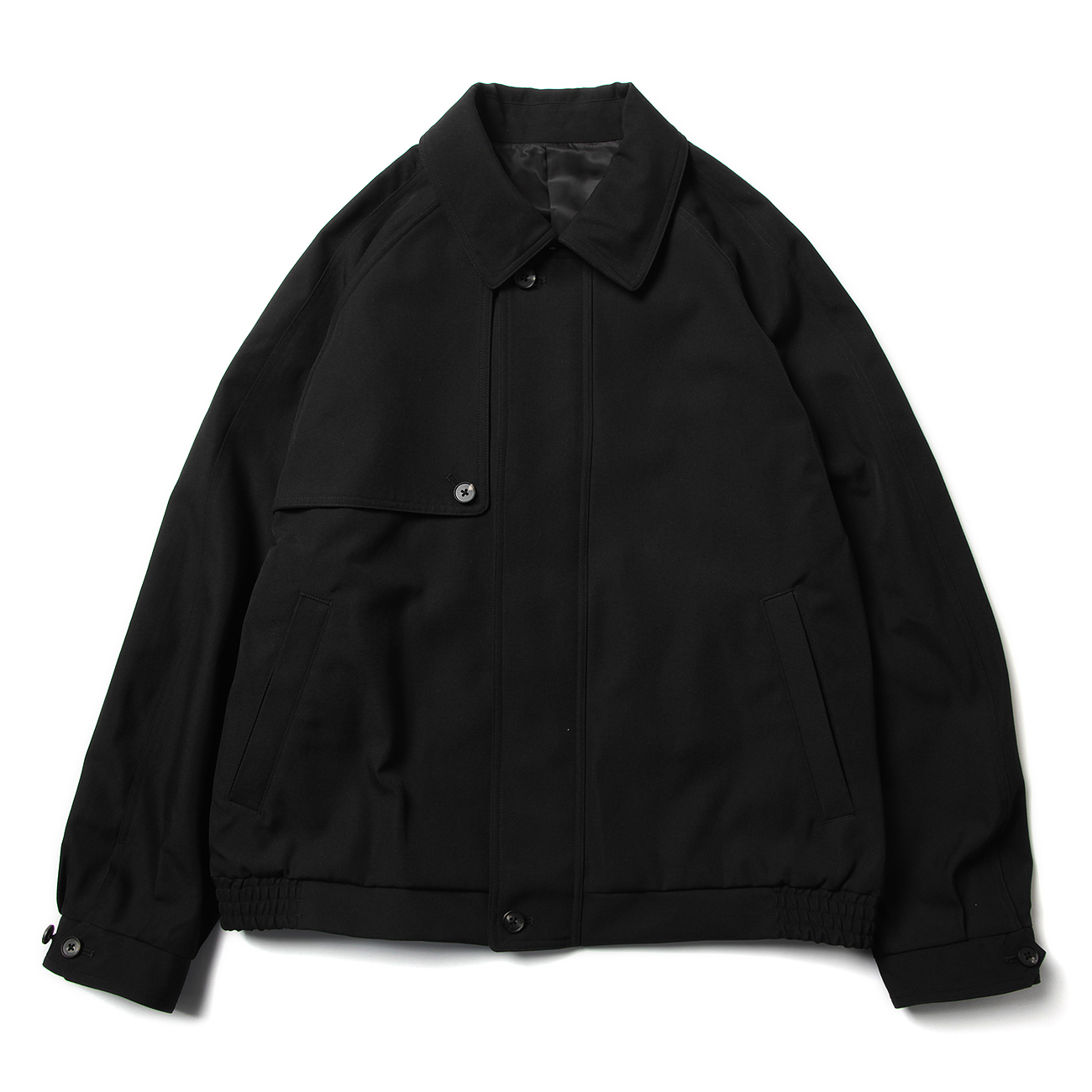 stein / シュタイン | OVERSIZED HARRINGTON ZIP JACKET - Black