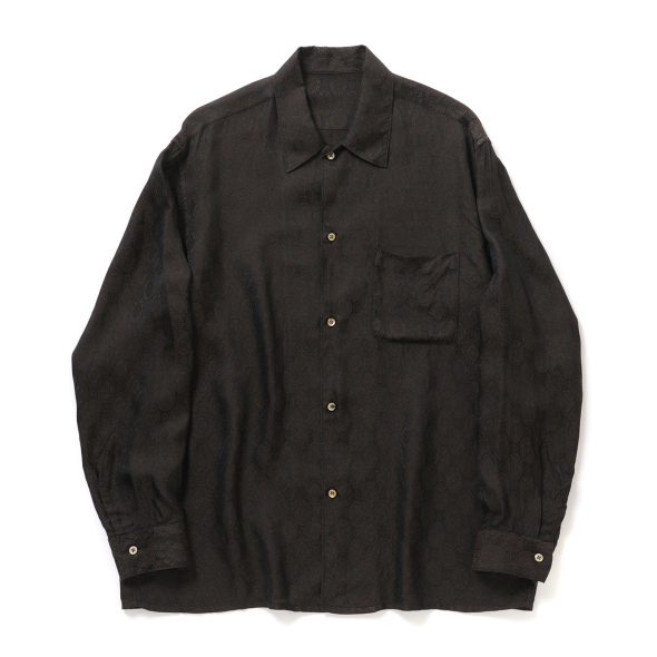 売り切り‼️定価26,400円 URU TOKYO ウル コットン シルク シャツ URU ウル 22SS COTTON SILK STRIPE LONG LENGTH LONG SLEEVE