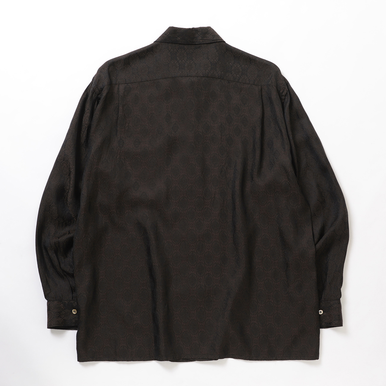 売り切り‼️定価26,400円 URU TOKYO ウル コットン シルク シャツ URU / ウル】 OPEN COLLAR L/S SHIRTS - BROWN / PARK ONLINE STORE