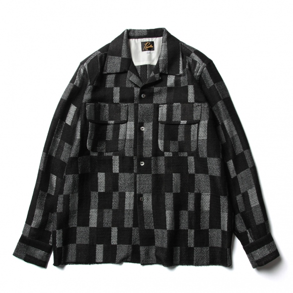 Needles / ニードルズ | C.O.B. Classic Shirt - Patchwork Jq. - Black ...