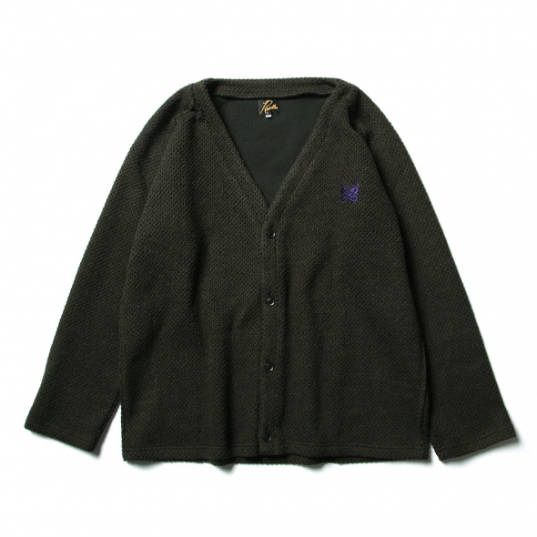 Needles / ニードルズ | V Neck Cardigane - Pique Knit - Olive
