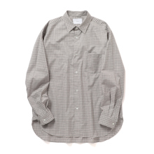 ssstein / シュタイン | COTTON LLAMA OVERSIZED REGULAR COLLAR SHIRT - Graph Check