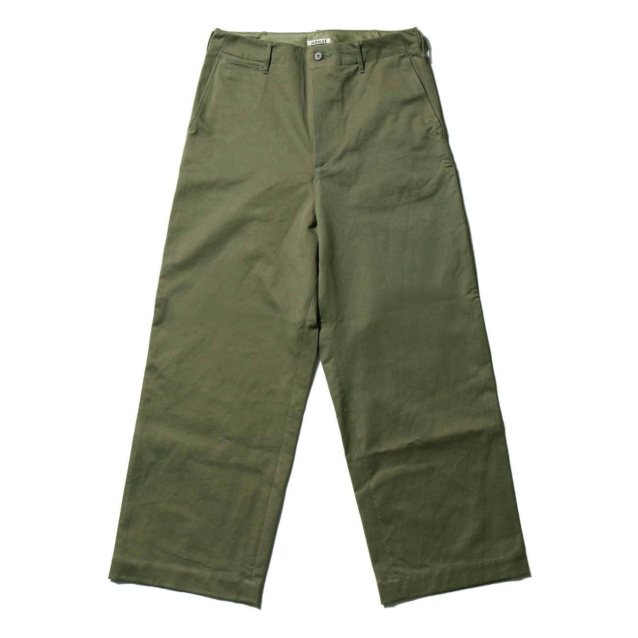 WASHED FINX CHINO WIDE PANTS (メンズ) - Olive