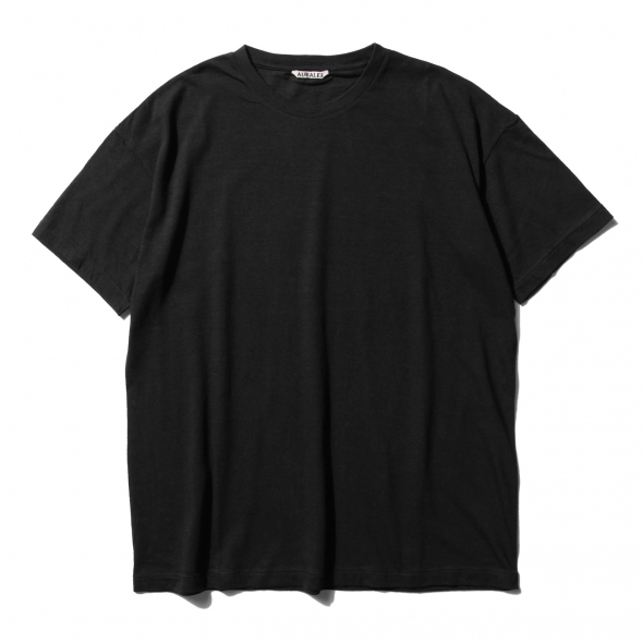 Auralee 半袖スウェット ブラック AURALEE / オーラリー | SEAMLESS CREW NECK TEE (メンズ) - Black