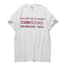 COW BOOKS / カウブックス | Book Vender T-shirt - White × Red