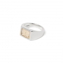 XOLO JEWELRY / ショロ ジュエリー | Signet Ring with Flower / White - Silver 925
