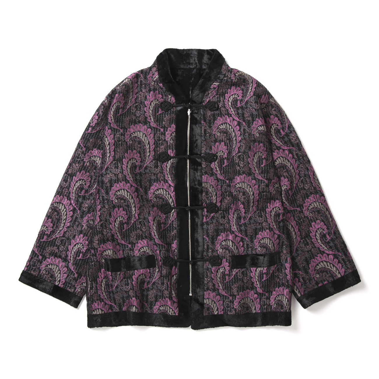 Reversible Oriental Jacket - W/CU/N Paisley Jq. - Pink