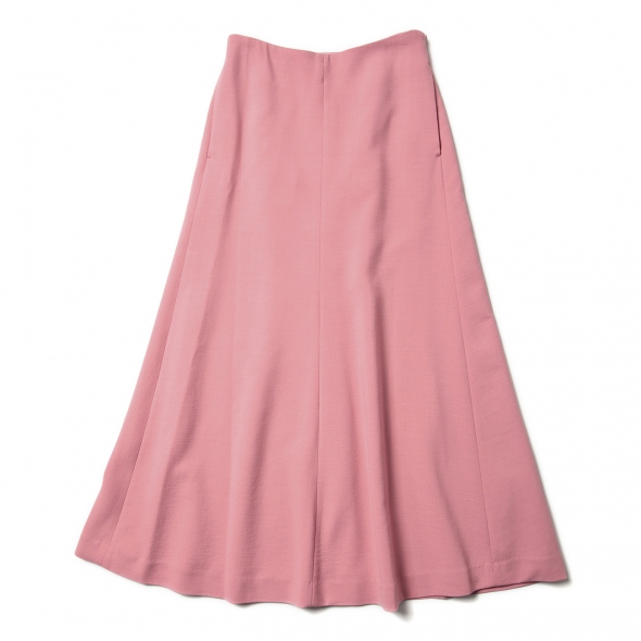 TENSE WOOL DOUBLE CLOTH FLARE SKIRT (レディース) - Pink