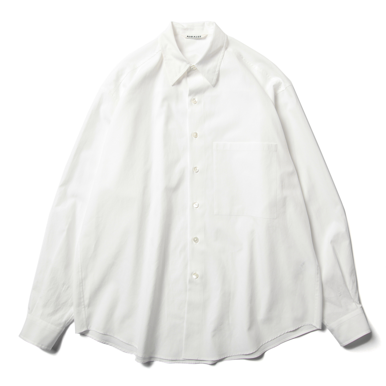 WASHED FINX TWILL BIG SHIRTS (メンズ) - White