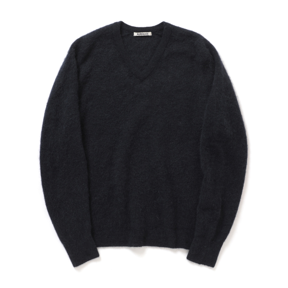 AURALEE / オーラリー | BABY SURI ALPACA SHEER KNIT V-NECK P/O