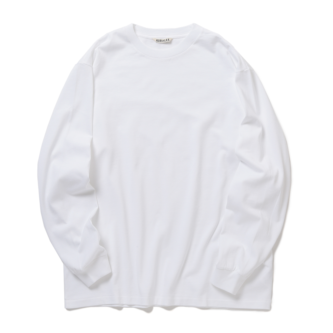 AURALEE LUSTER PLAITING TEE ホワイト Luster Plaiting Tee — White – La Garçonne