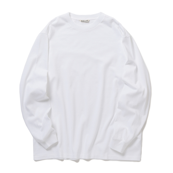 オーラリー　LUSTER PLAITING L/S TEE AURALEE / Luster Plaiting L/S Tee (White) | twelve