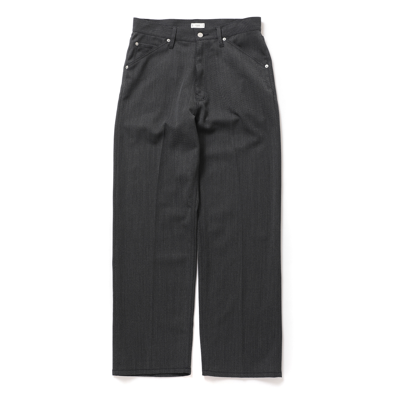 YOKE / ヨーク | Twisted Gabardine 5P Straight Pants - Black | 通販