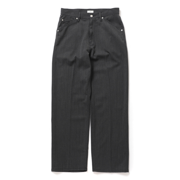 YOKE / ヨーク | Twisted Gabardine 5P Straight Pants - Black | 通販