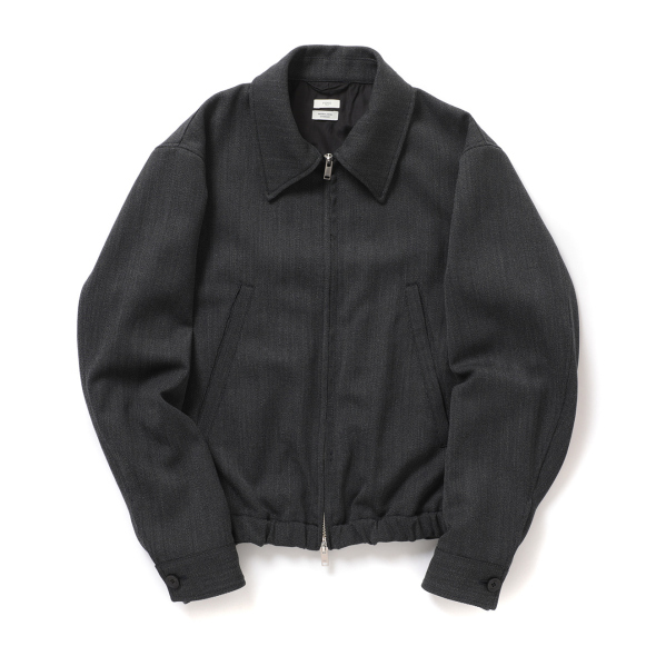 YOKE / ヨーク | Twisted Gabadine Zip Blouson - Black | 通販 - 正規