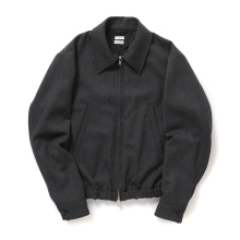 YOKE / ヨーク | Twisted Gabadine Zip Blouson - Black
