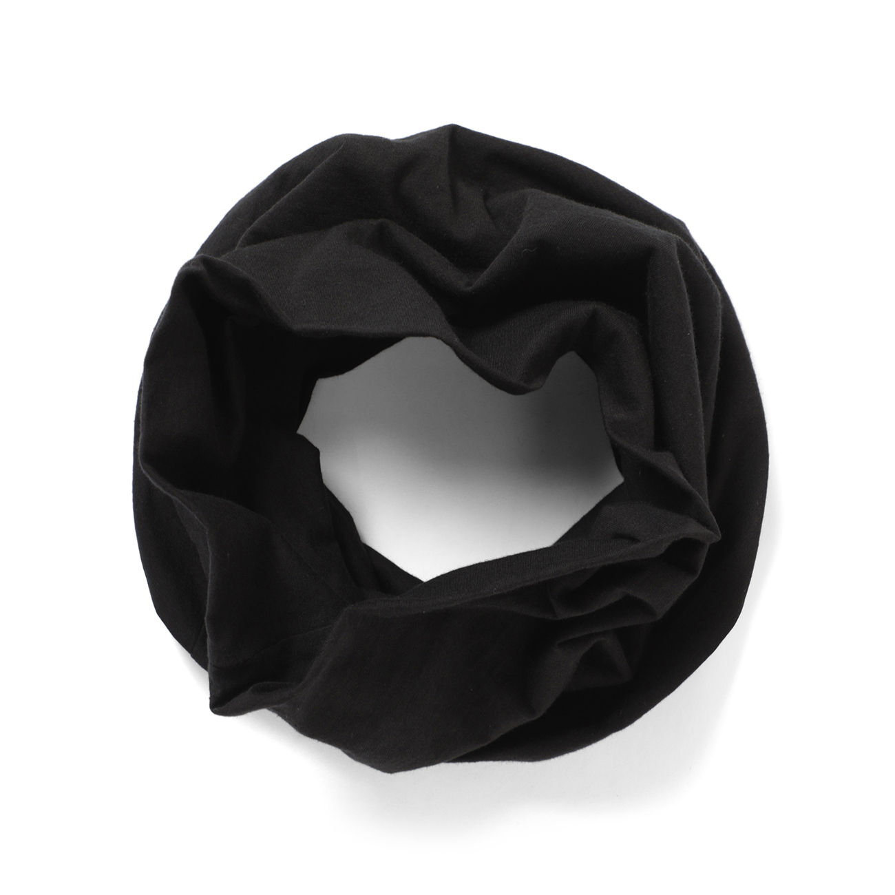 COMOLI / コモリ | THINコットン ネックウォーマー - Black | 通販