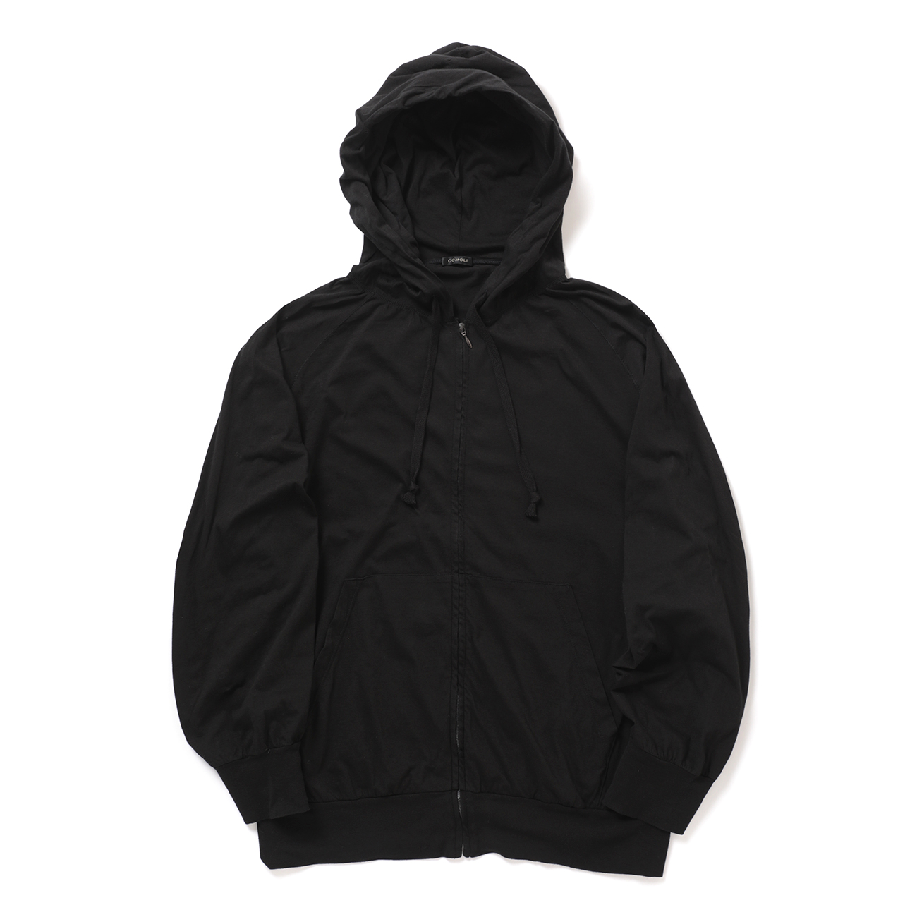 COMOLI / コモリ | THINコットン ジップパーカ - Black | 通販 - 正規