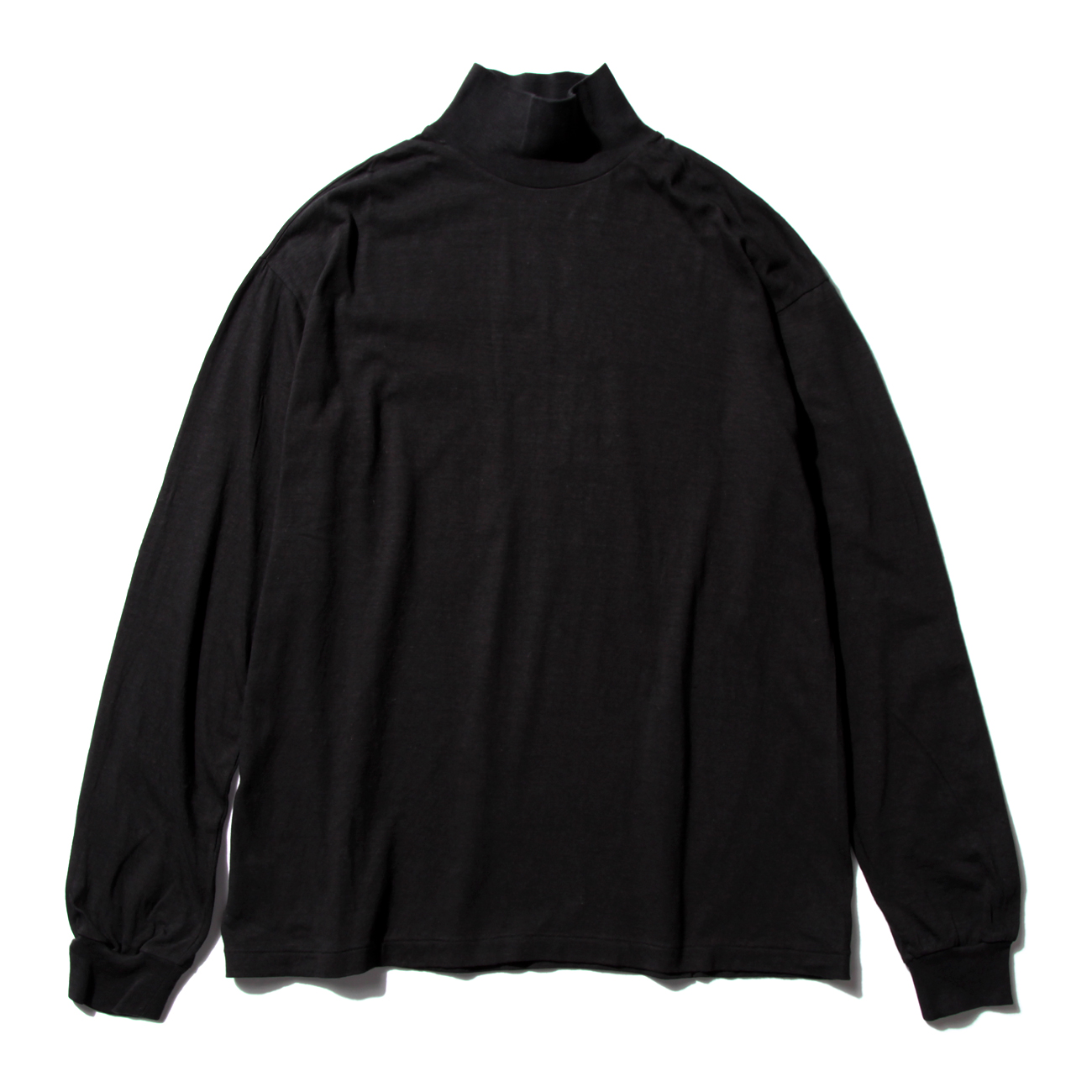 AURALEE / オーラリー | SEAMLESS HI NECK L/S TEE (メンズ) - Black