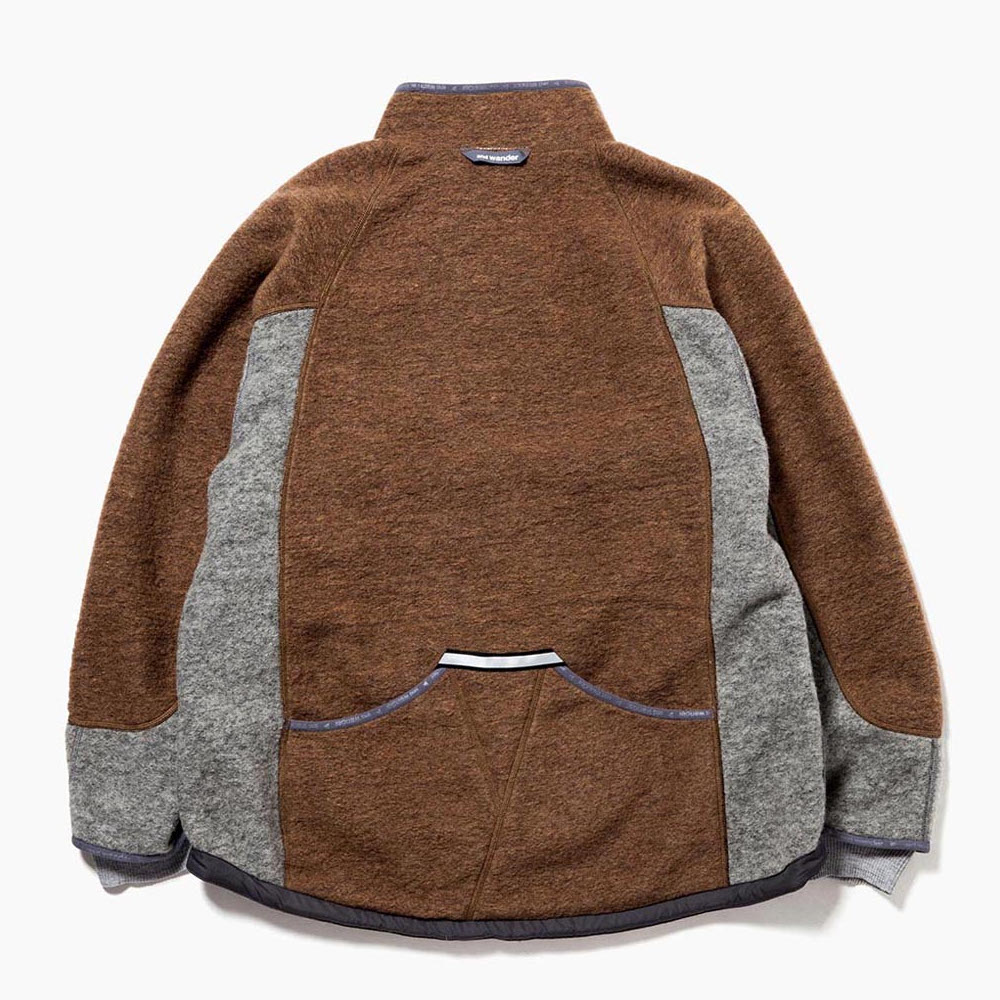 and wander / アンドワンダー | air wool pullover - Brown | 通販