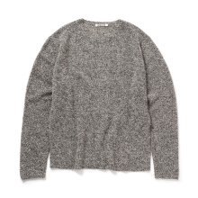 AIRY SILK WOOL KNIT P/O (メンズ) - Top Black