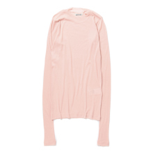 SUPER HIGH GAUGE SHEER RIB L/S TEE Light Pink