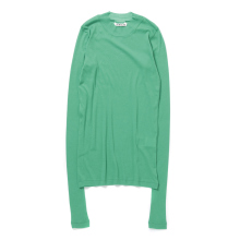 SUPER HIGH GAUGE SHEER RIB L/S TEE Jade Green