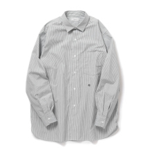 nanamica / ナナミカ | Regular Collar Stripe Wind Shirt - Black